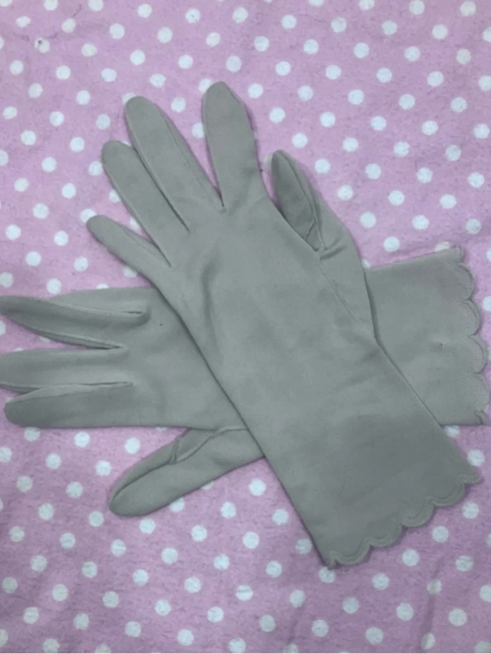 Vintage Taupe Gloves Sz. 7